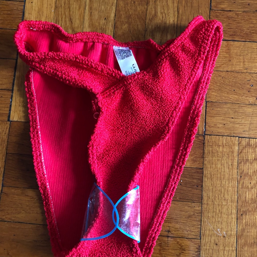 Red bikini bottom